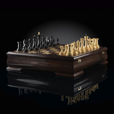 Chess "Staunton" Luxury Mini (Boxwood / Boxwood)