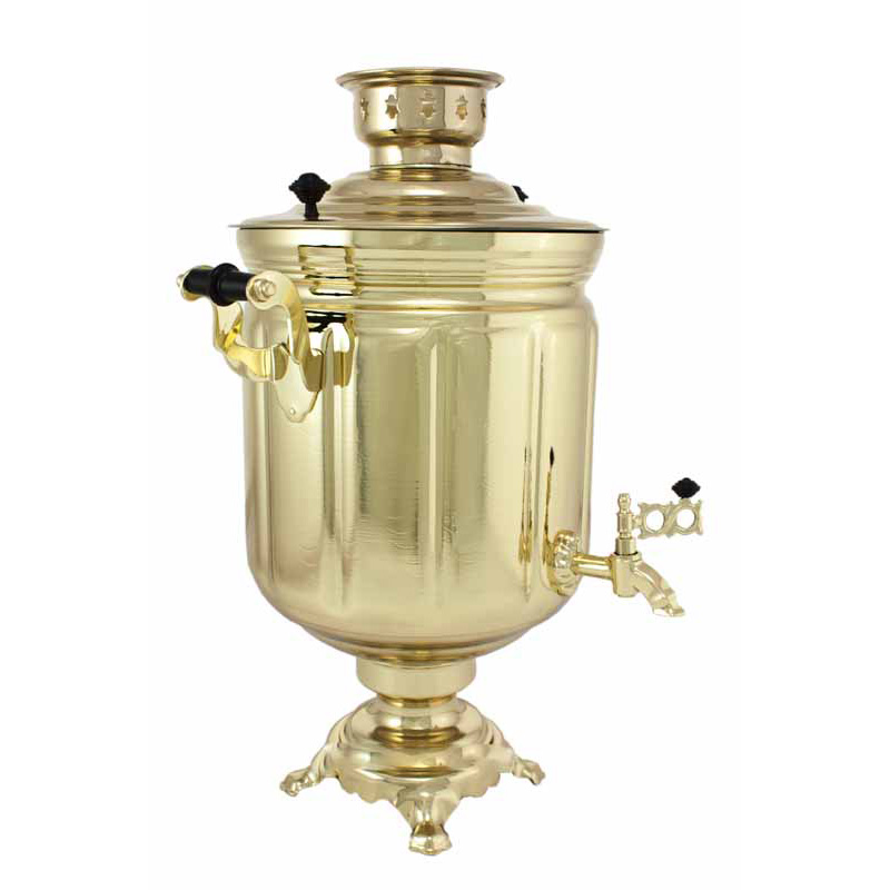 Gas Brass Samovar Modern Design Model Karen 8-Liter