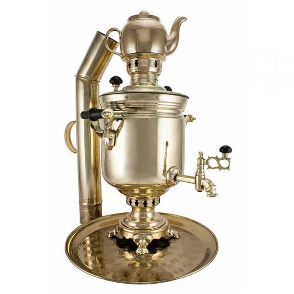 Samovar on coal, charcoal, firewood 5 liters "Classic" in the set of "Present"