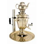Samovar on coal, charcoal, firewood 2.5 liters "Practical" set in "Present"