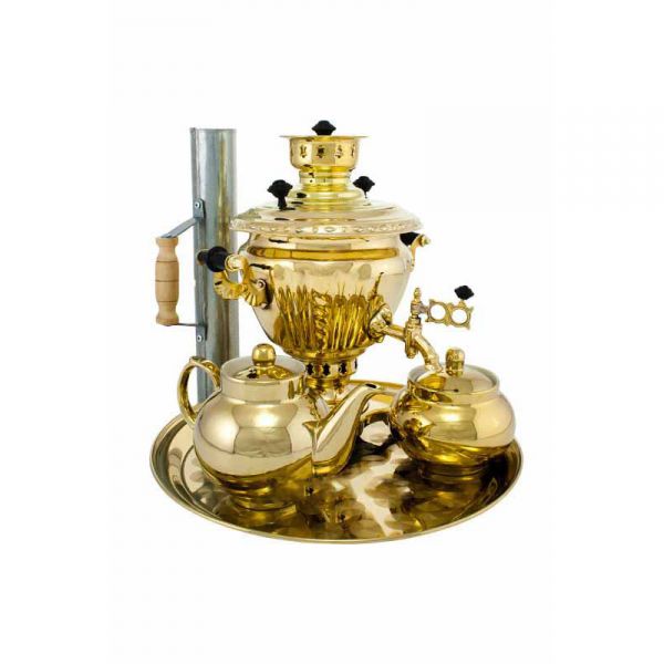 Samovar on coal, charcoal, firewood 1.5 liters "Tea master" in a set of "Gift"