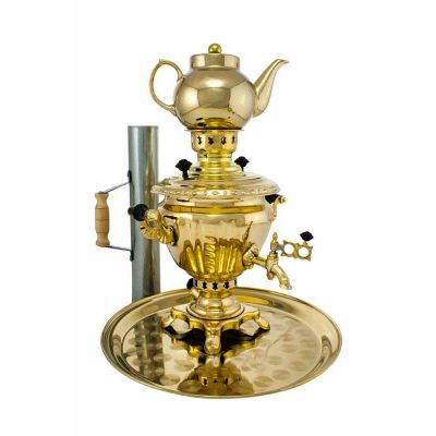 Samovar on coal, charcoal, firewood 1.5 liters "Tea master" in a set of "Present"