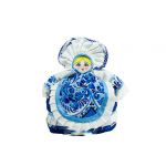 Doll on the kettle and samovar "The girl in the blue dress" (small)