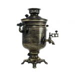 Samovar electric 3 liters "Bank" in the set "Metelitsa" hand-painting (auto power off button)