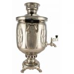 Samovar on coal, charcoal, firewood 5 liters "Sheet" in the set of "Present"