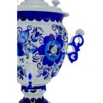 Samovar electric 3 liters "Tula" hand-painting "Gzhel" (auto power off button)
