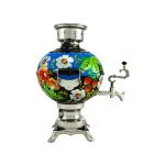 Samovar electric 3 liters "Ball" hand-painting "Forest Glade" (no auto power off button)