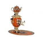 Samovar electric 3 liters "Tula" in the set "Glukhari" hand-painting (auto power off button)