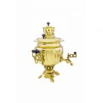 Samovar on coal, charcoal, firewood 2.5 liters "Round" in the set "Gift"