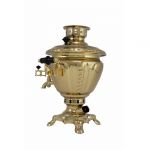 Samovar electric 4 liters "Suksun" copperplated (auto power off button)