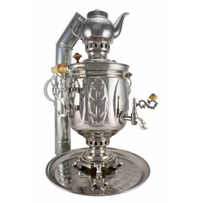 Samovar on coal, charcoal, firewood 5 liters "Exclusive" in a set of "Present"