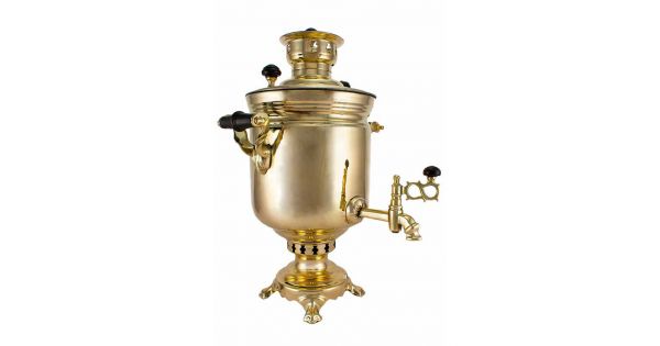 Samovar on coal, charcoal, firewood 7 liters Classic in the set of Present  : : Home