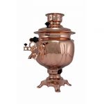 Samovar electric 3 liters "Round" copperplated (auto power off button)