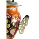 Samovar electric 3 liters "Tula" in the set "Glukhari" hand-painting (auto power off button)