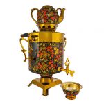 Samovar electric 25 liters "Tula" hand-painting "Zhostovo on the Red" (auto power off button)