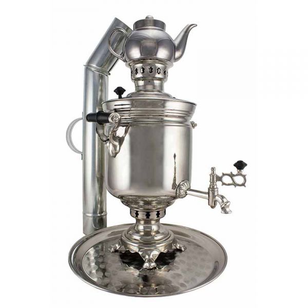 Samovar on coal, charcoal, firewood 5 liters "Original" in the set of "Present"