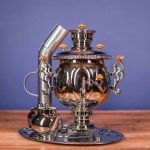 Samovar combined (electric or coal, charcoal, firewood) 4.5 liters "Ball"
