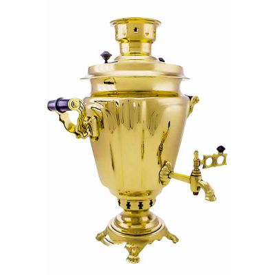 Samovar on coal, charcoal, firewood 7 liters "A glass with facets"