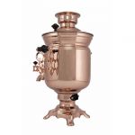 Samovar electric 3 liters "Bank" copperplated (auto power off button)