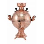 Samovar electric 3 liters "Ball" copperplated (no auto power off button)