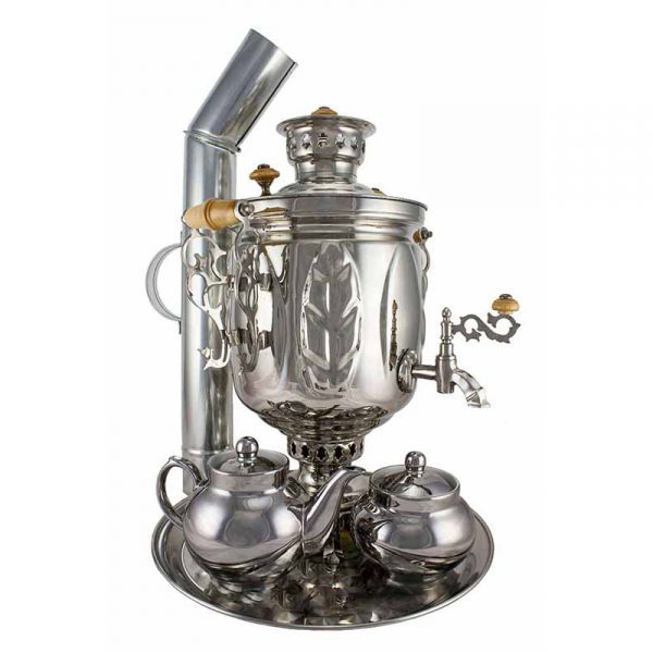 Samovar on coal, charcoal, firewood 5 liters "Exclusive" in a set of "Gift"