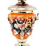 Samovar electric 3 liters "Cone" hand-painting "Glukhari" (auto power off button)
