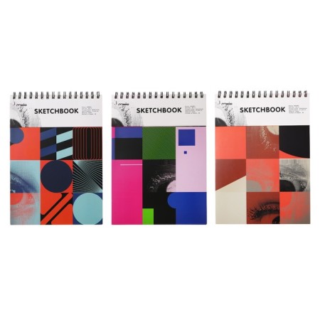 Sketchbook 21x29cm for pastel, 30 sheets, hard cover, density 130 gr, mix