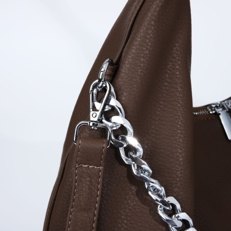 Load bag with lightning, external pocket, brown color-4