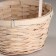 Wicker basket, d17x10.5xh33cm, white, bamboo