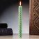 A candle from wax with eucalyptus "from bad people and evil spirits", 13x1.7 cm, 1 hour, green