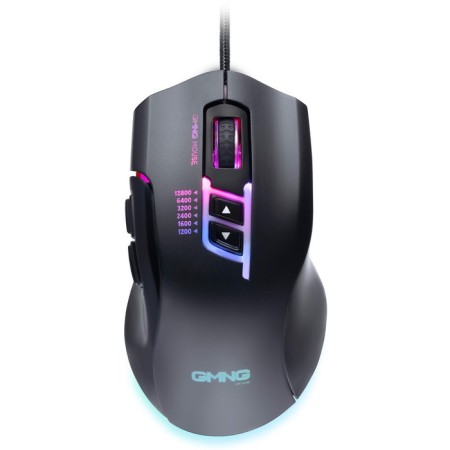 GMNG XM004 Black/Red optical mouse (12800DPI) USB for laptop (8but)