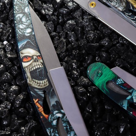 Dangerous razor Shavett (without blades) made of stainless steel, with a print-4