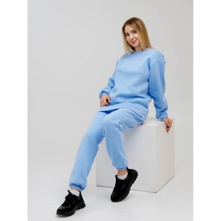 Women's pants with the basis, size 46, blue color-5