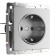 Grounding socket and curtains (silver matte) W1171165