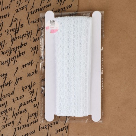 Capricon lace, 14 mm × 10 ± 1 m, white color-3