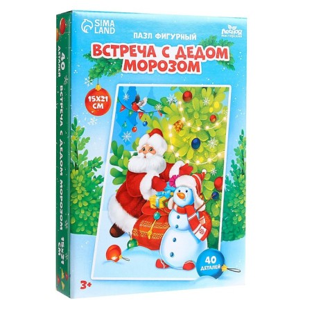 New Year's puzzle Figure "New Year! Meeting with Santa Claus "-3