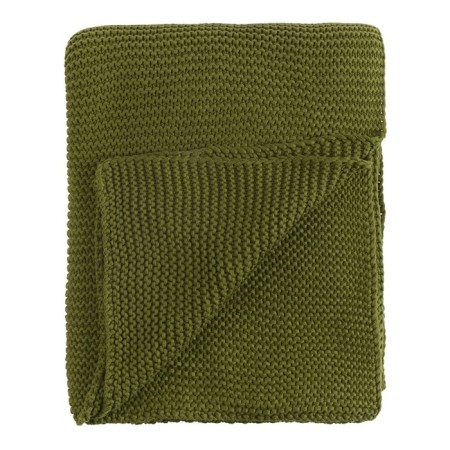 Pearl plaid pearl knitting olive -colored Essential, size 130x180 cm-8