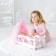 Coted for dolls with bed linen and a canopy, the collection "Diamond Princess" White