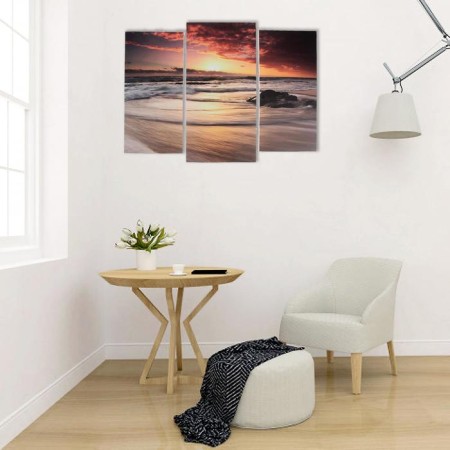 Modular picture "Sea Waves" (2-25x52; 1-30x60) 60x80 cm-3