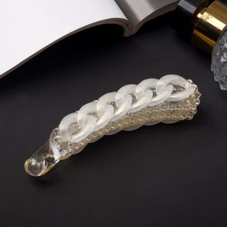 Banana for hair "Viva" links, 10 cm, white