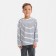 Longsliv children in strip KAFTAN, size 34 (122-128 cm), white/black color