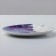 Ceramic dish for serving "marble", 17 cm, white-blue color