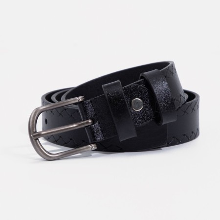 Building belt, width 3 cm, screw, metal buckle, black color