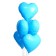 Polymer ball 18 "Neon heart", the color is blue