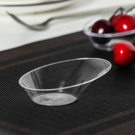 Plastic disposable form for buffes "Sodo", 50 ml, 9.5 cm, transparent color