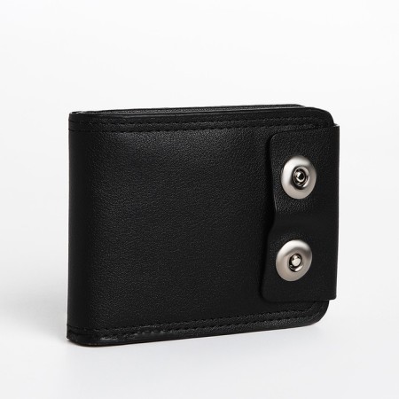 Male purse on magnets, black color