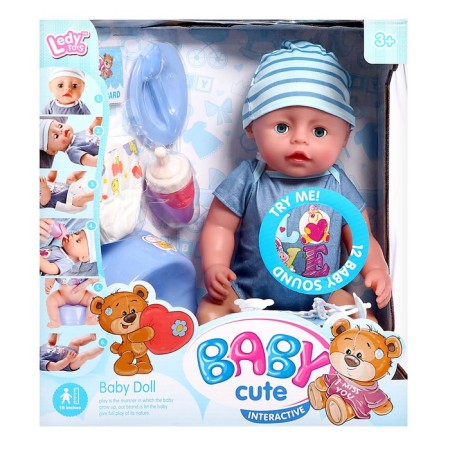 Pups functional "My baby", drinks, pisses, with accessories-13