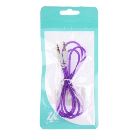 Audio Luazon, Jack 3.5 mm (M) -Jack 3.5 mm (M), transparent braid, 1 m, purple-3