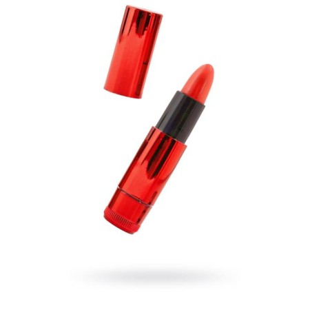 Black & red toyfa “lipstick”, silicone, red, 9 cm