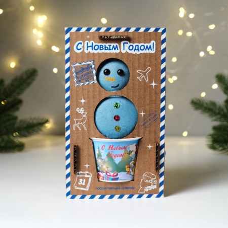 Growing gift grass grass "Convert New Year's snowman" mix-1